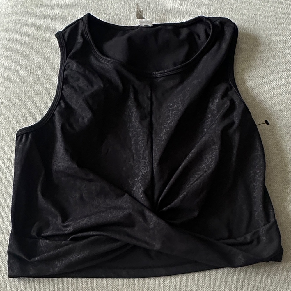 90 Degree By Reflex Charcoal Twist Tank Top